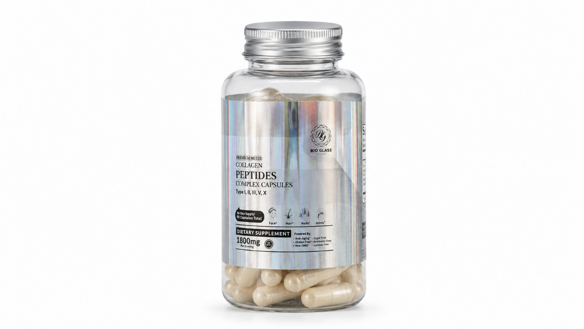 BioGlass Premium Multi Collagen Peptides bottle front